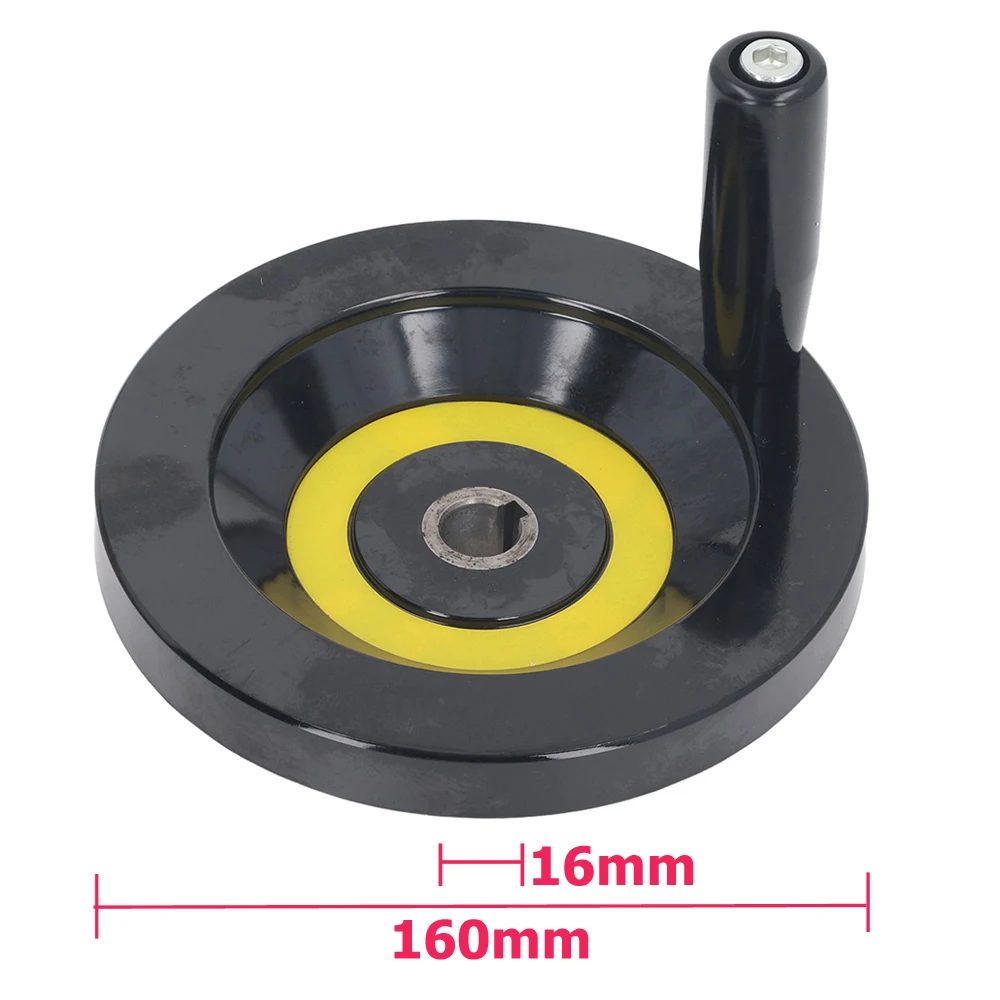 16x160mm Lathe Hand Wheel with Detachable Handle Back Ripple Handwheel for Milling Grinding Machines
