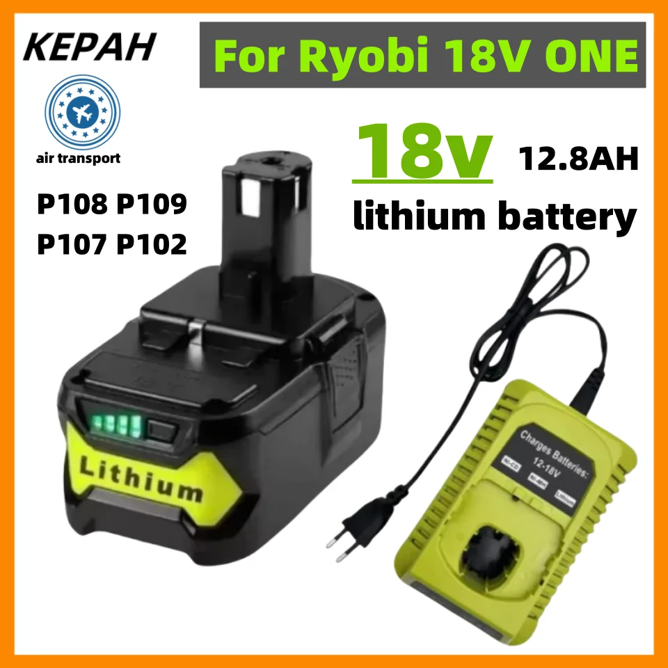 12800mAH For RYOBI P108 18V One+ Plus Battery 18 Volt Lithium-Ion Power Tools P104 P107 RB18L50 RB18L20 P108 ryobi lithium