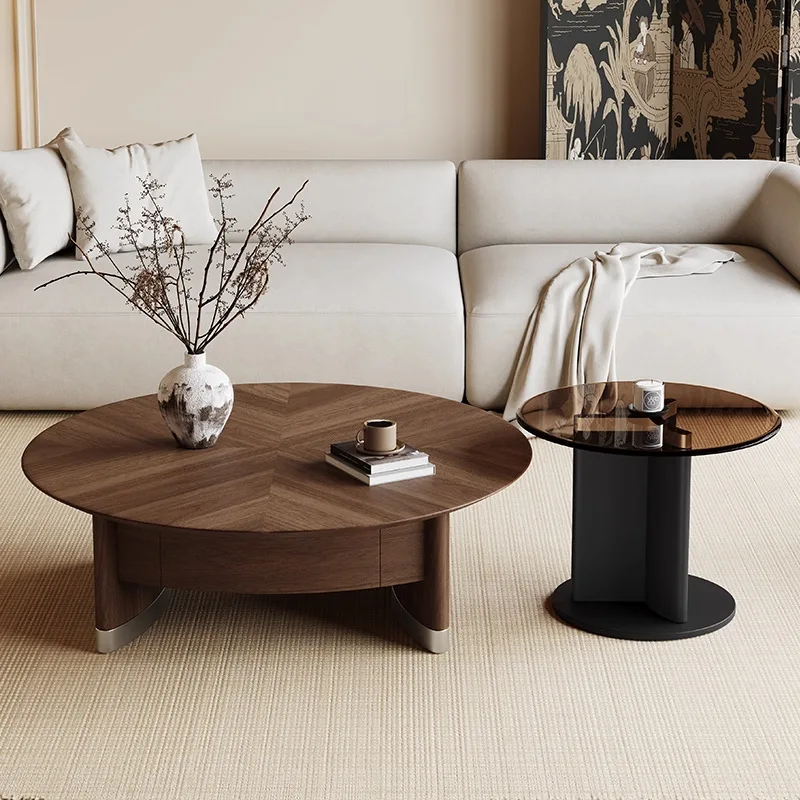 

Журнальный столик для правильной субсидии, итальянский минималистичный журнальный столик из зерна ореха, средневековая мебель для гостиной Tavolo Basso XYCJ