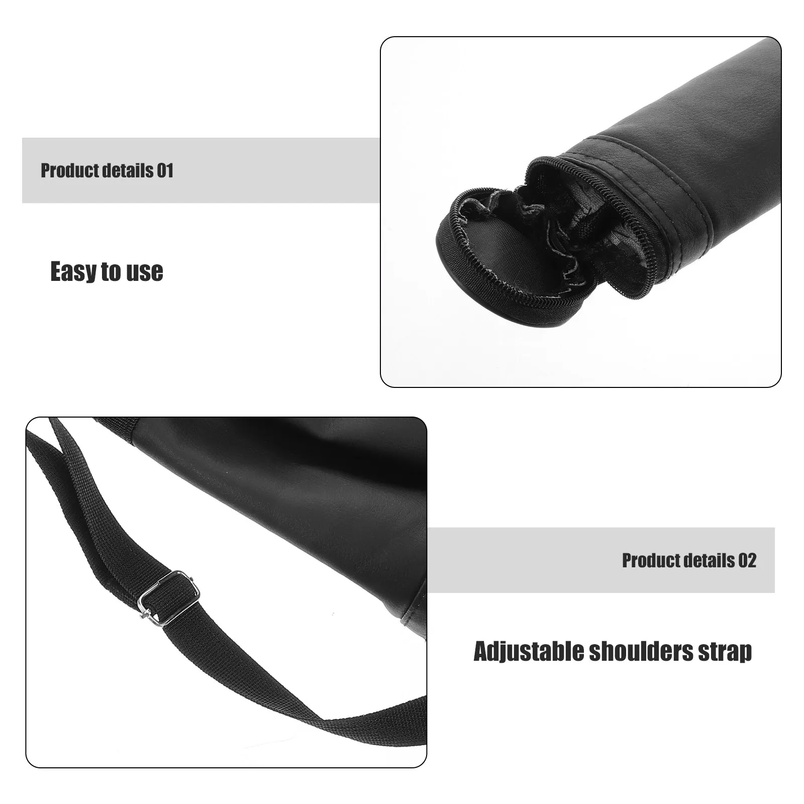 Baseball Bat Bag Multi Functional PU Storage Bag with Fine Stitching Adjustable Shoulder Strap for Baseball Softball Bats