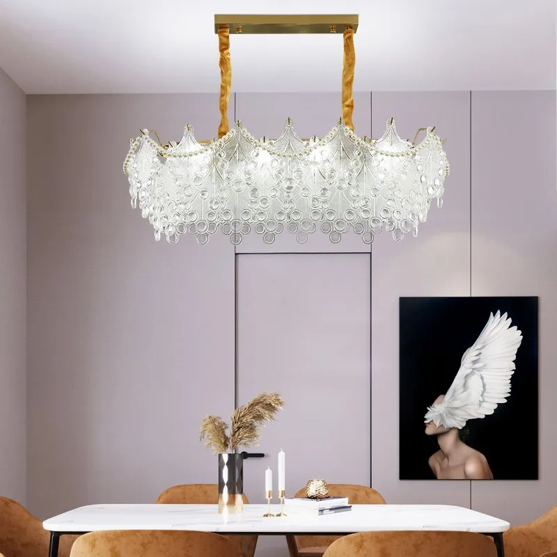 

French Luxury Crystal Chandelier Modern Living Room Light Elegant Bedroom Ceiling Lamp Princess Style