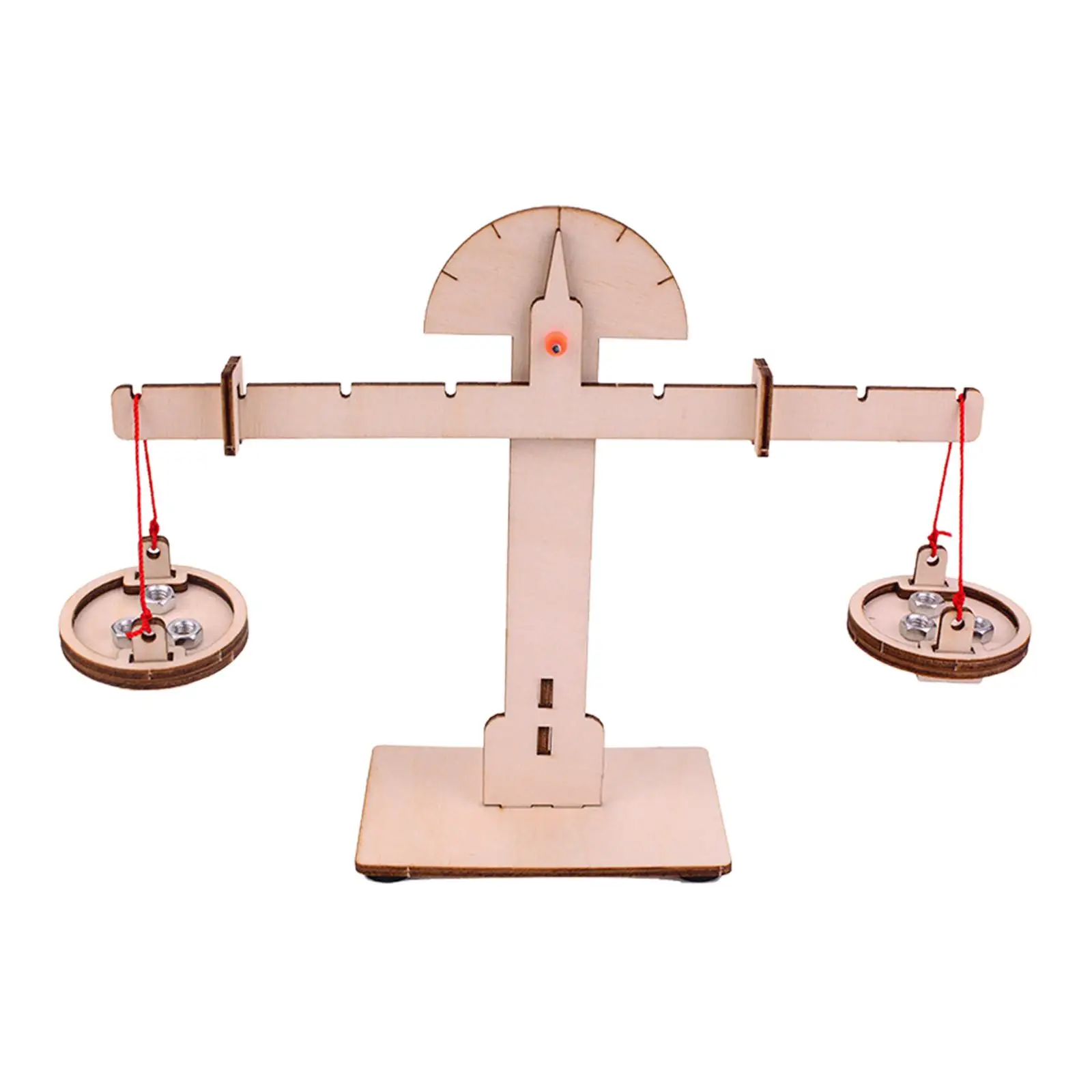 Wooden Balance Scale Science Kit DIY Educational Toys for Children Learning Weight Measurement Math Concepts with Metal Screws