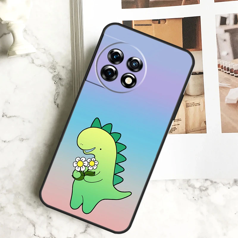 Cute Dinosaur Tea-Rex Case For OnePlus 11 12 12R 9 10 Pro 10R 9R 8T 10T Nord CE 2 3 Lite 2T N10 N20 N30 CE4 Cover