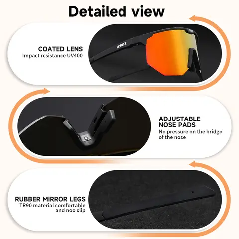 B BLIZ Hero Unisex Polarized Sunglasses UV400 Lightweight Sports Glasses for Cycling Fishing Skiing