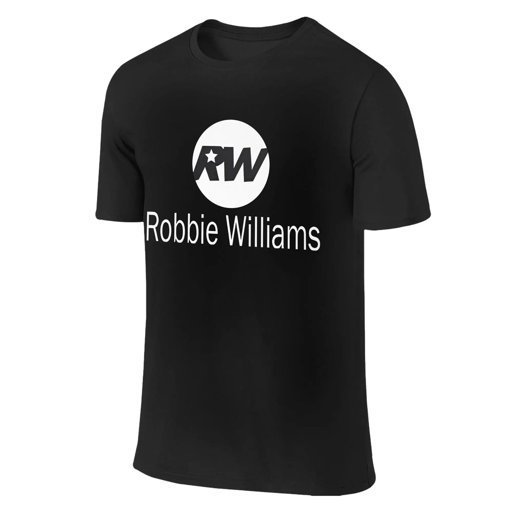 Футболка Robbie Williams 2025 UK Tour, мужская футболка из чистого хлопка в стиле ретро Y2K, летняя футболка в стиле хиппи с круглым вырезом, свободная одежда больших размеров