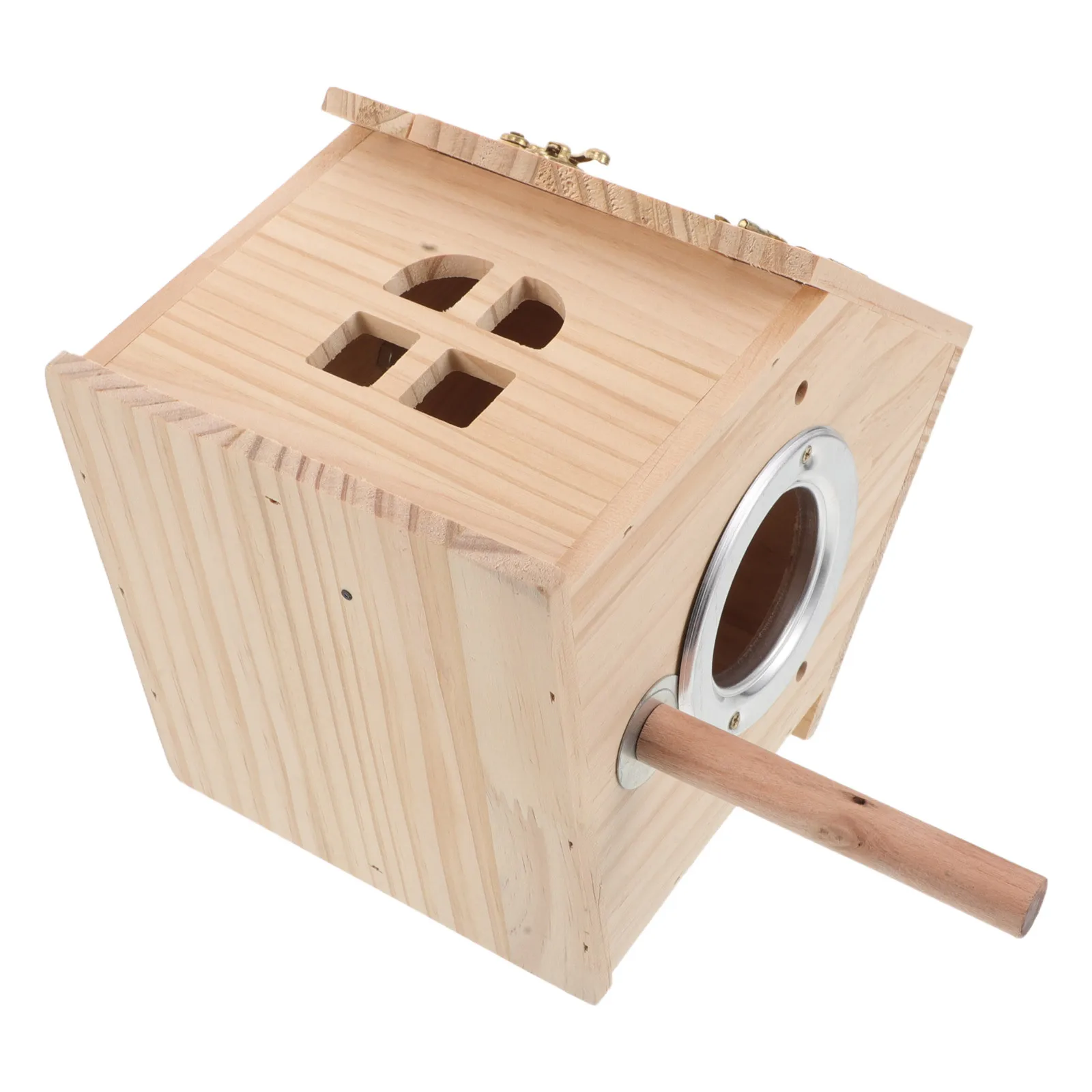 

Parrot Nesting Box Natural Wood Small Parrot Nest Bird Breeding House Tree Hanging Breeding Box for Lovebirds Budgies Cockatiels