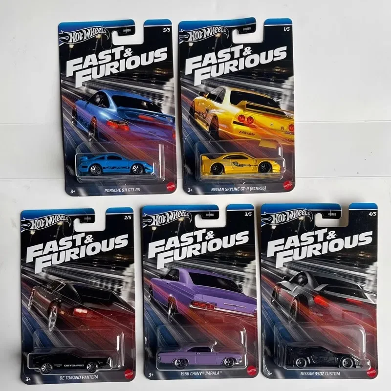 10 PACK  Hot Wheels Fast and Furious Model Car Hotwheels 1/64 Toy Car Hotweheels Miniatura De Carros Diecast HNR88 G Case