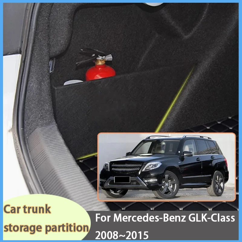 

For Mercedes-Benz GLK-Class 2008~2015 X204 Car Organizer Trunk Side Partition Trunk Interior Storage Box Parts