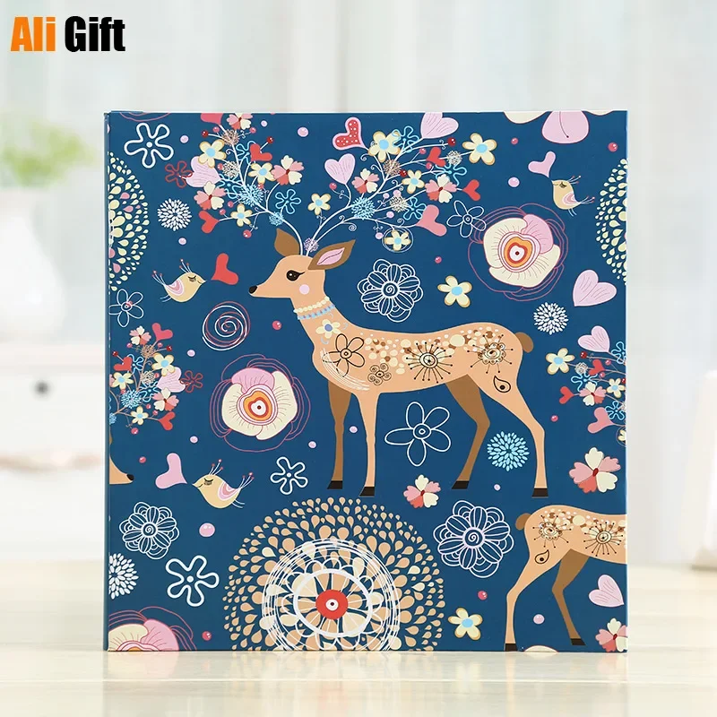 18 12  Inch Self-adhesive Film Diy Handmade Album Romantic Couple Family Baby Growth Creative Wooden Cover Photocard Sticky Type