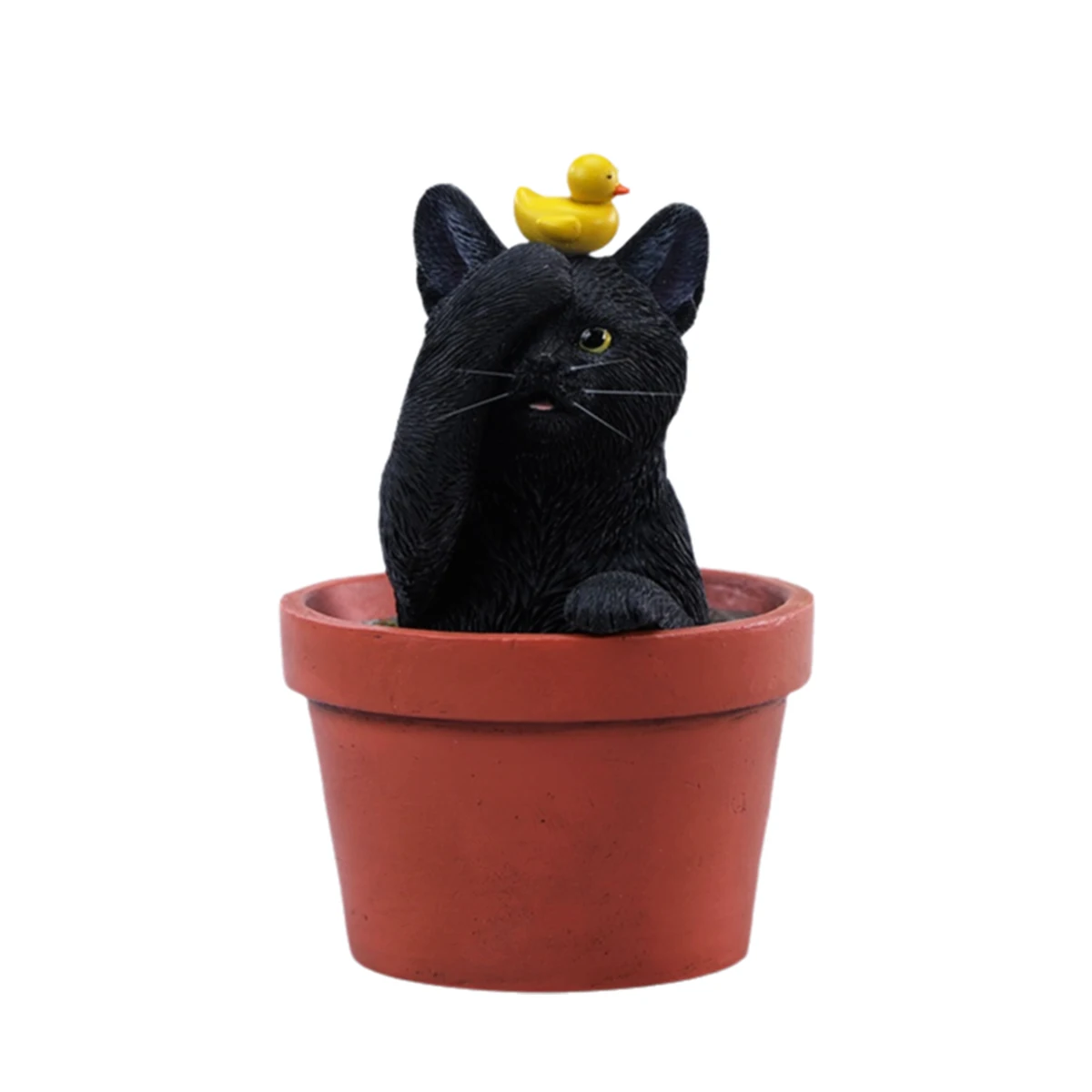 

HiPlay JXK Cat Flowerpot Cat Expertly Hand-Painted Lifelike Safe Resin 1:6 Animal Figurine