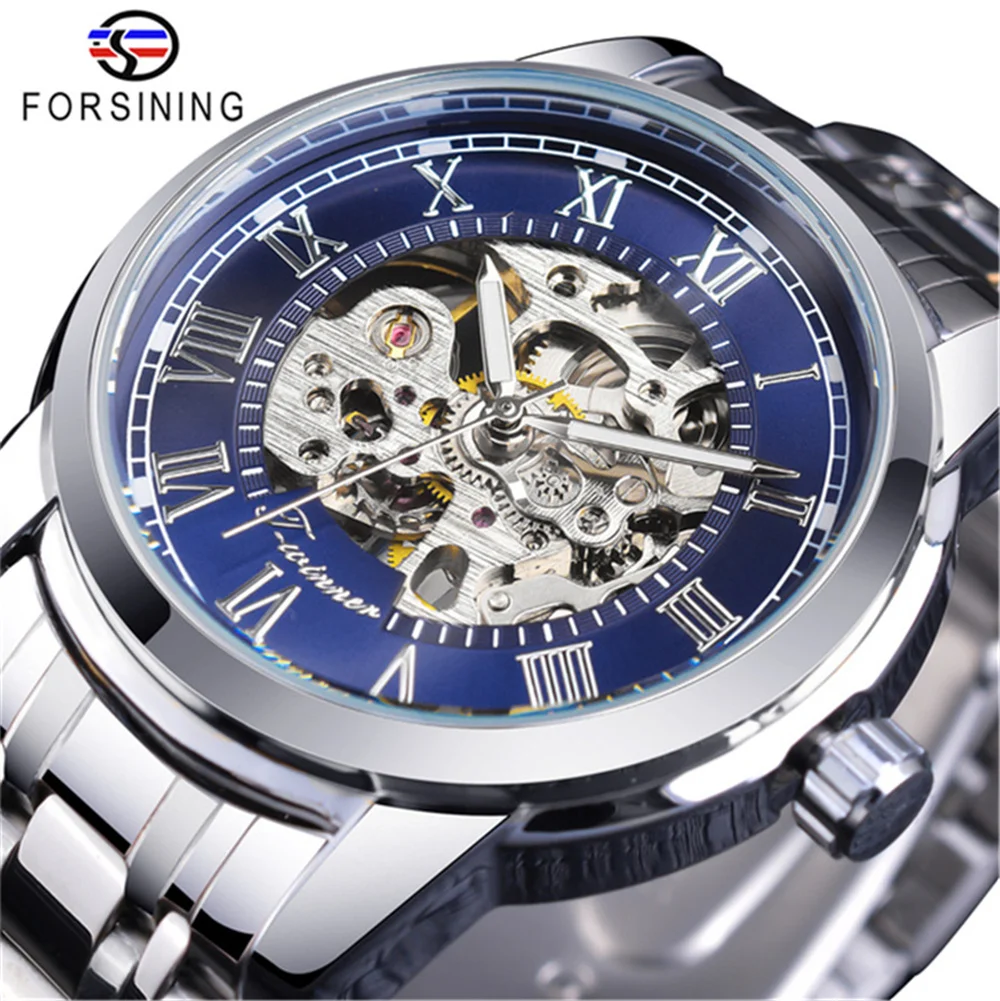Men's Mechanical Watch with Skeleton Design, Gift