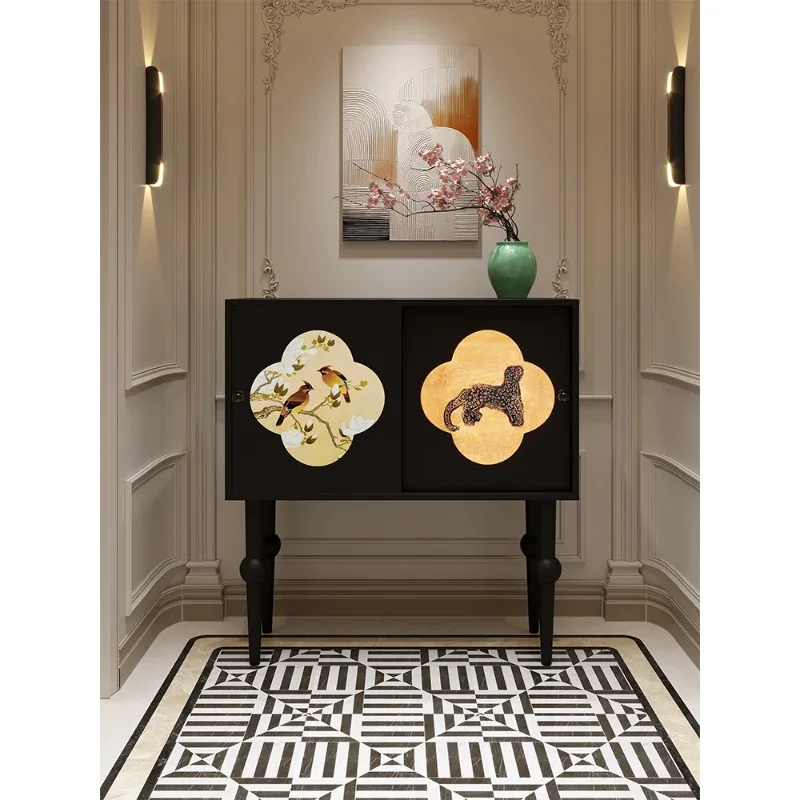 Ultra-thin and extremely narrow 20cm French Chinese retro style home corridor aisle wall decoration