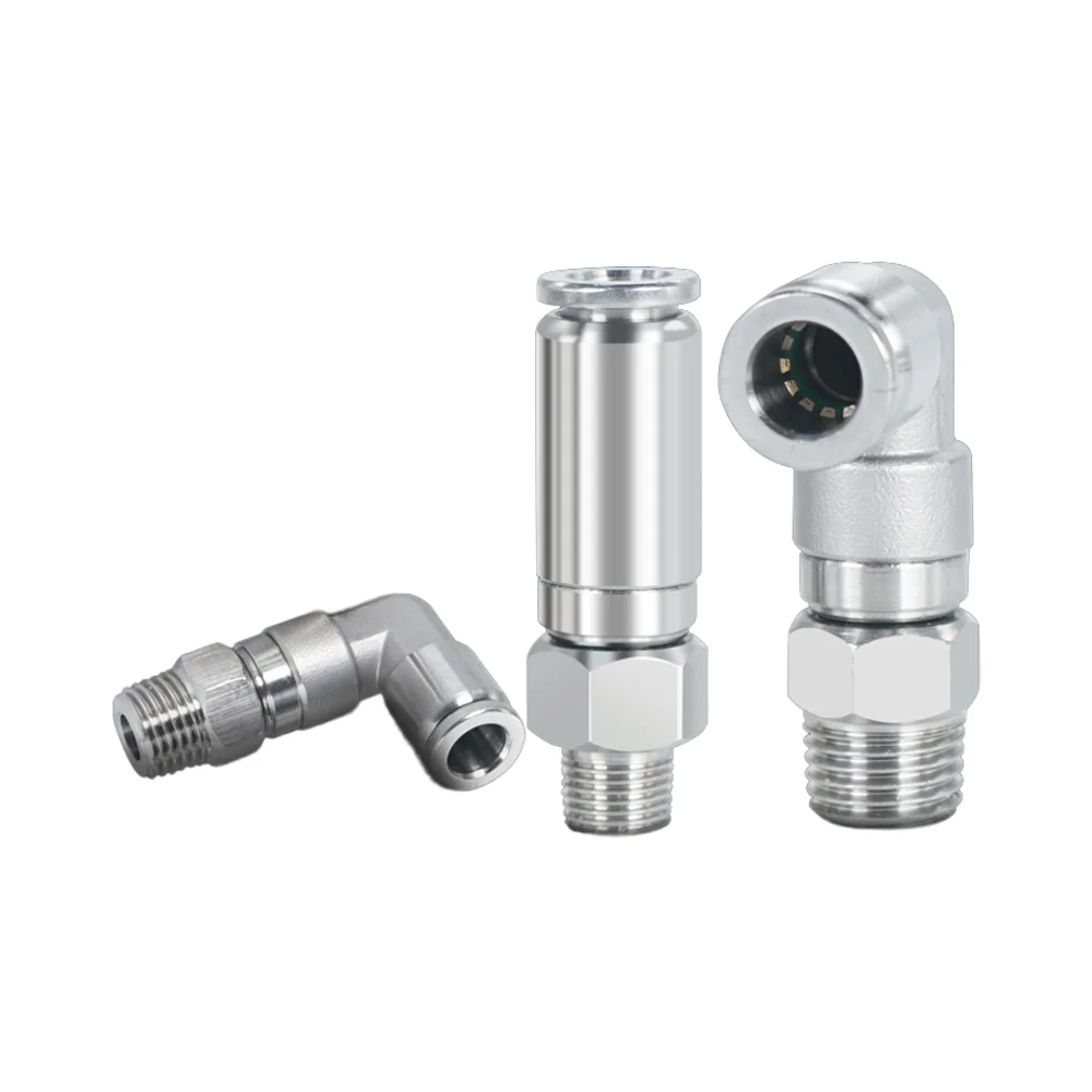 304 Stainless Steel High-Temperature Corrosion-Resistant 360 Degree High-Speed Rotary Joint KSL6 KSH8 PL12 Fittings for