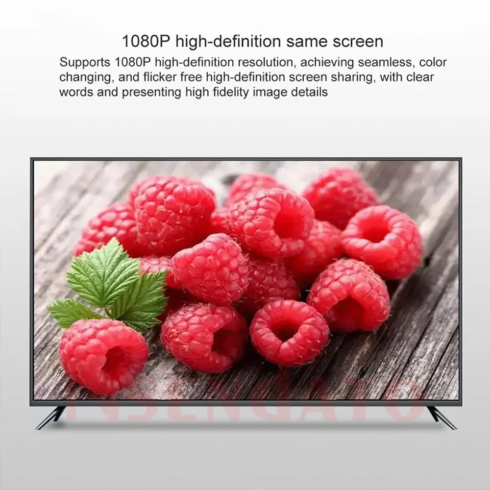 50M 5GHz HDMI-Compatible Wireless Extender Screen Mirror Transceiver 1080P@60Hz Plug&Play for PC Laptop Camera TV Box Projector