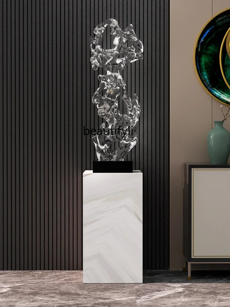 cc182RModern transparent sculpture stone floor decorations, soft decorative crafts in sales office model room R