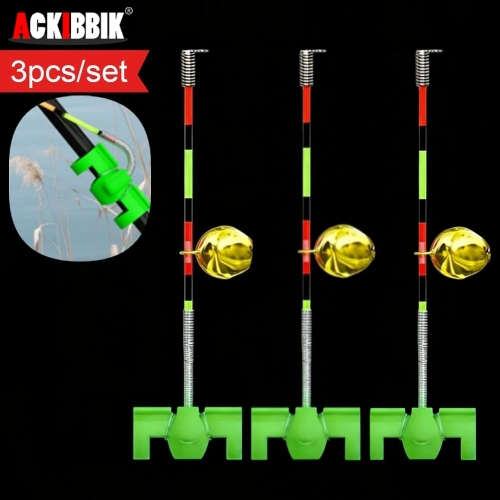 

3pcs Fishing Alarm Float Bite Indicator Fishing Tackle Night Fishing Rod Tip Signal Fish Float Fishing Light Stick Rod Bells