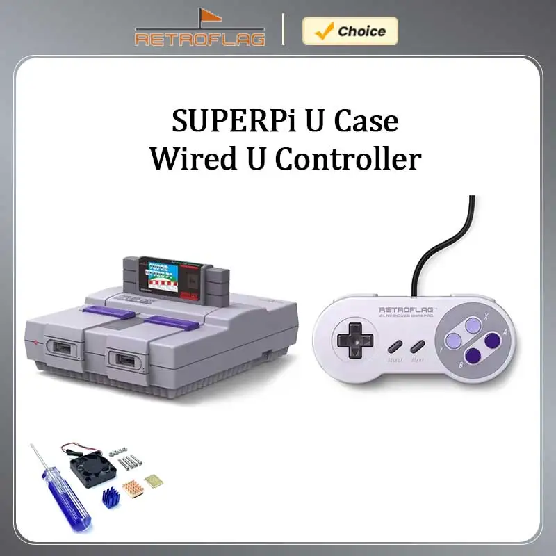 

Чехол Retroflag SUPERPi U с проводной U-контроллером для Raspberry Pi 3B + 2B 3B Deluxe Edition UCase Set