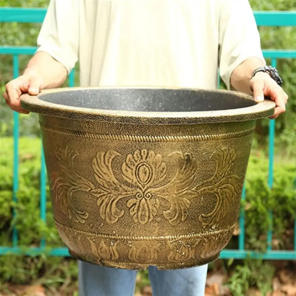 Flower pots Flower Pot Decorative Resin Garden Planter Flower Pots with Drainage Planters Gardening Flower Pot Home Office Garde