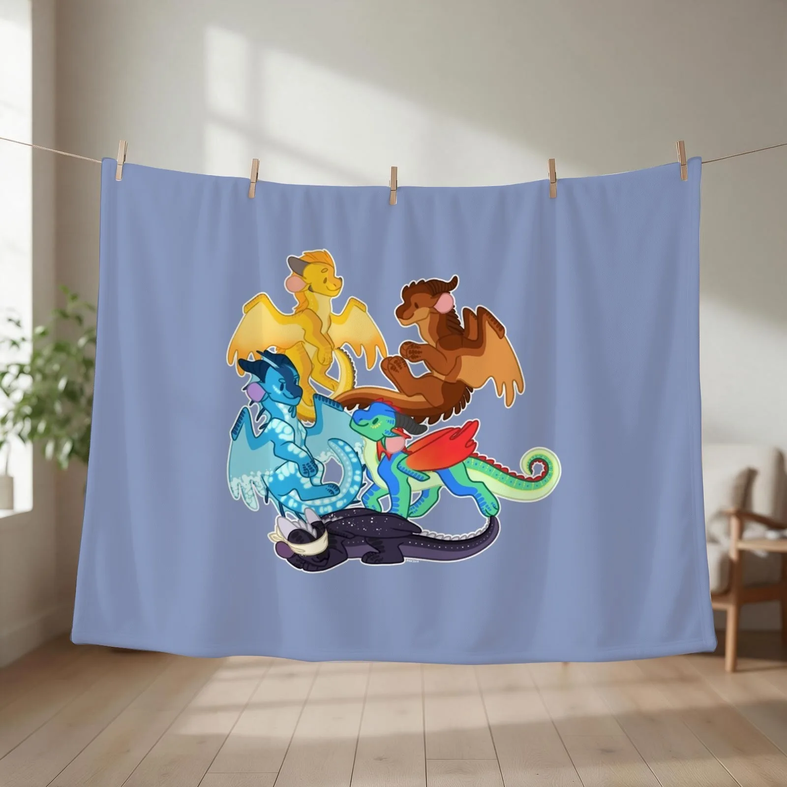 Dragonets of Destiny - WOF Wings of Fire Throw Blanket couch cozy soft plush fuzzy picnic outdoor blanket