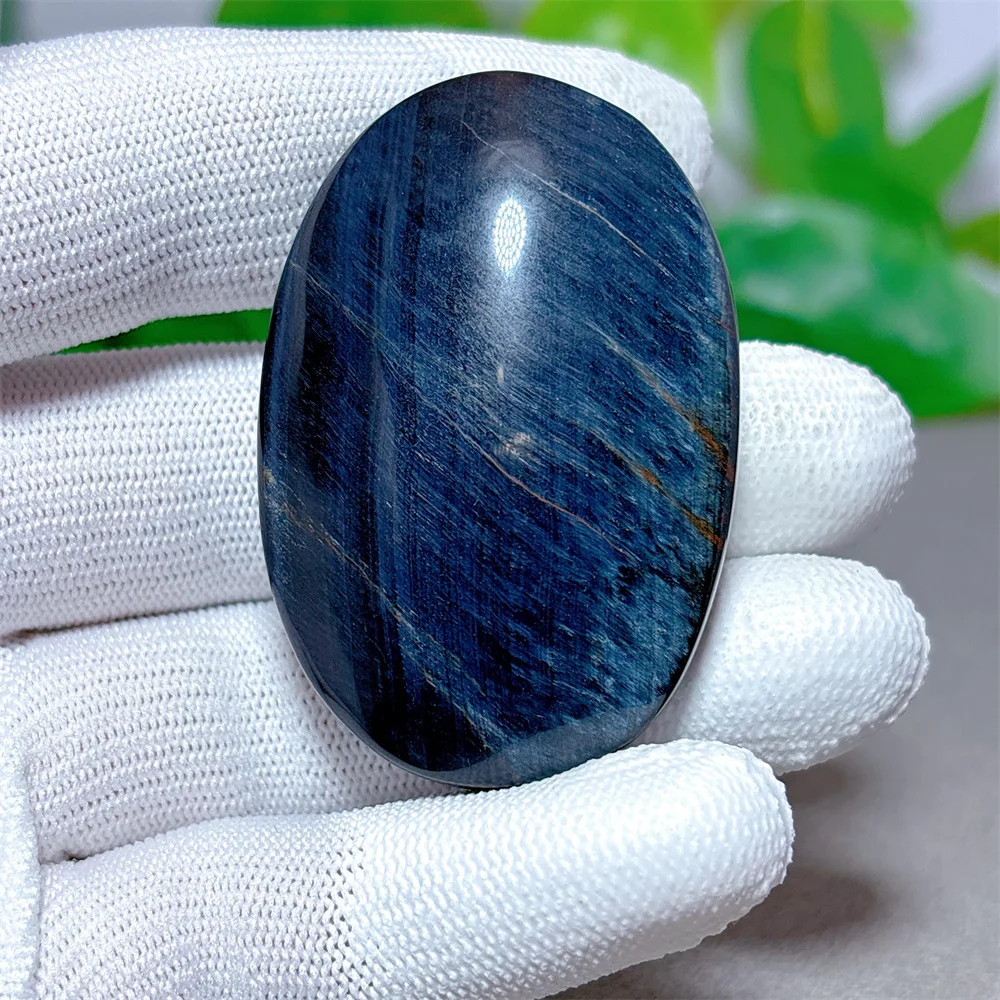Blue Tiger Eye Palm Crystal Natural Stone Quartz Home Decoration Minerals Reiki Craft Beautiful Love Gemstone Energy Healing