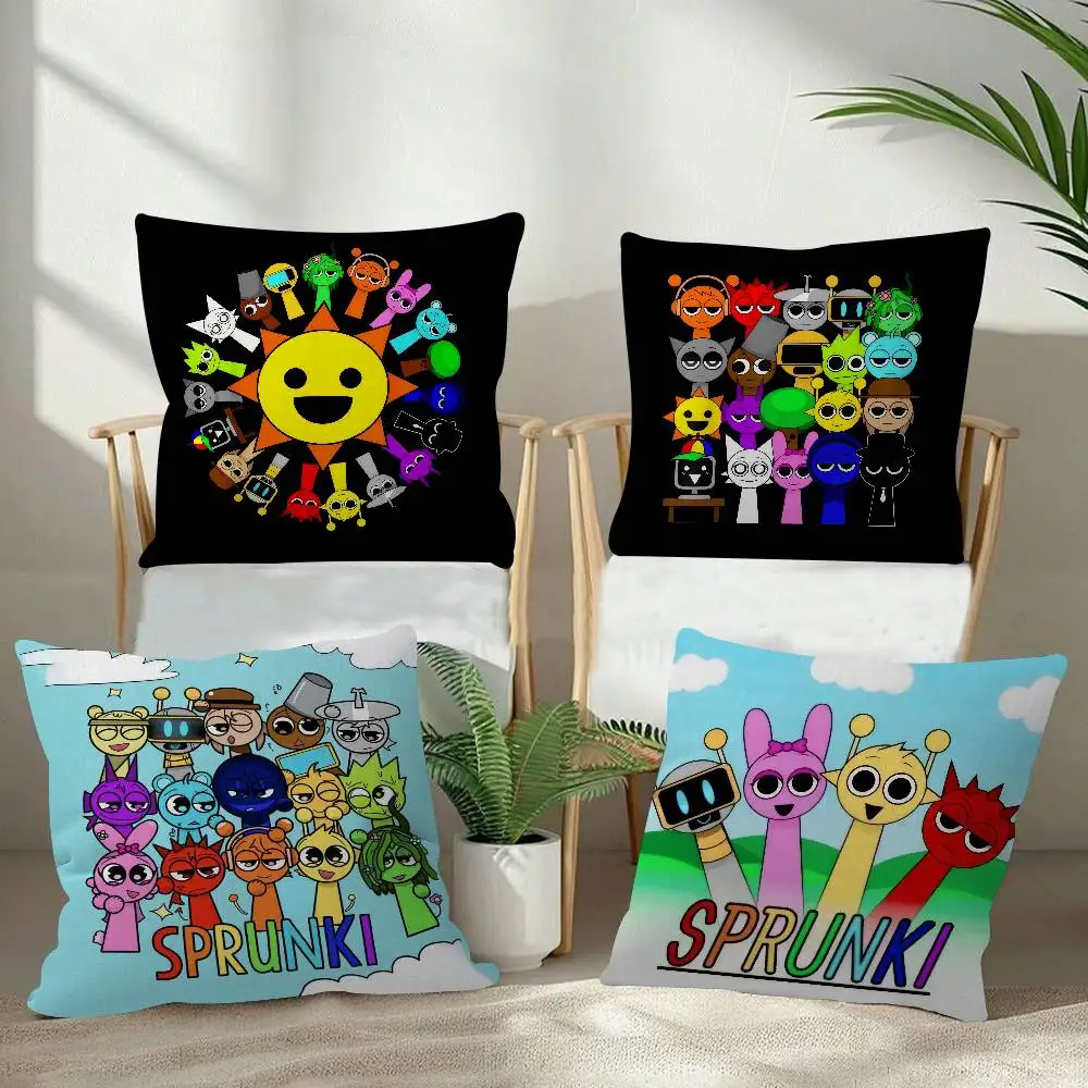 Game S-Sprunki fun  Personalized Pillow Dust Cover Bedroom Kids Party Decoration Pillowcase Birthday Children Gift