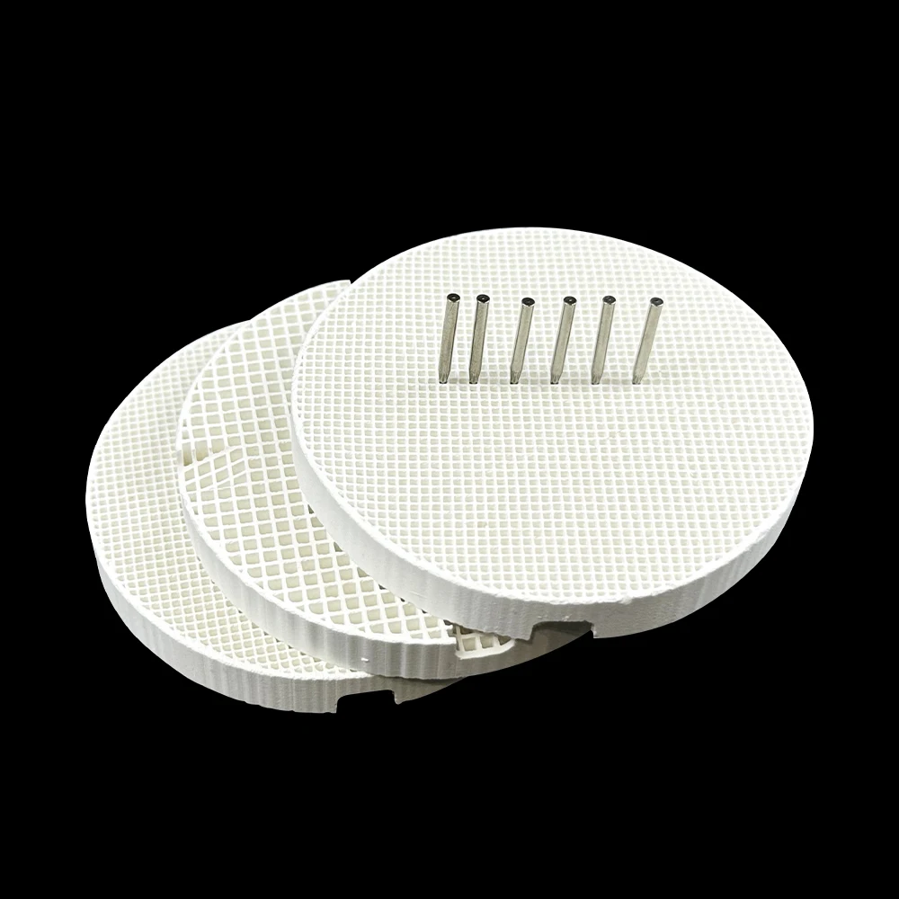 

Dental Laboratory Honeycomb Launch Tray Bracket 2pc Launch Trays+20pc Zirconia Ceramic / Metal Pins Dental Material Supplies
