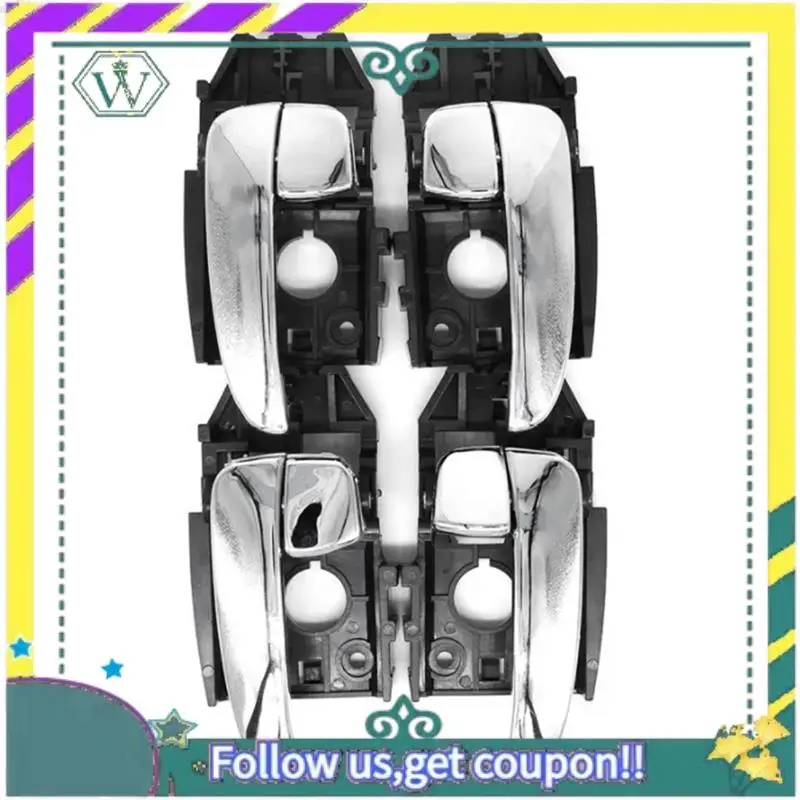

Upgraded 4Pcs/Set Left+Right Interior Door Handle Assembly 836102D000CA 826202D000CA For Hyundai Elantra 2001-2006 83610-2D000 P