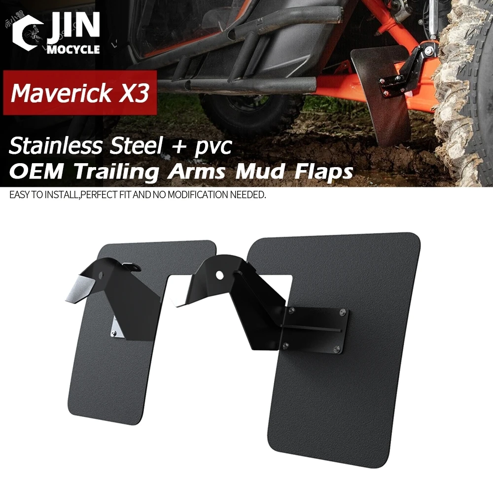 

UTV Rear Hugger Fender OEM Trailing Arms Mud Flaps For Can Am Maverick X3 Turbo R RS (XRS) RR XRC XMR 2017- 2024 ATV Accessories