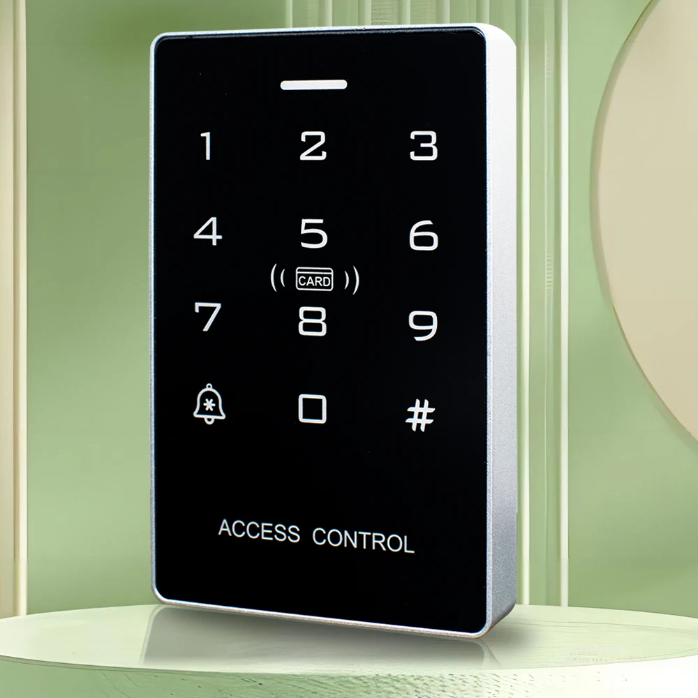 

Touch Screen Backlight RFID Keypad Standalone Access Control 12000 User Wiegand Output 125KHz+13.56MHZ IP67 Waterproof