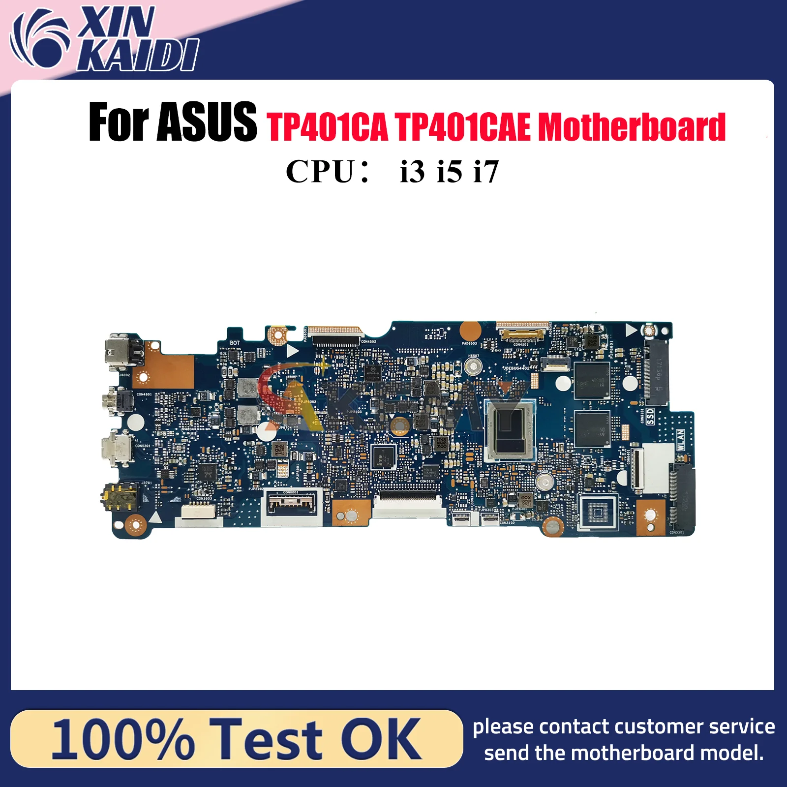 

TP401CA Материнская плата для ноутбука ASUS VivoBook Flip TP401CA TP401CAE TP401C Материнская плата для ноутбука с процессором i3 i5 i7 100% tests OK stk