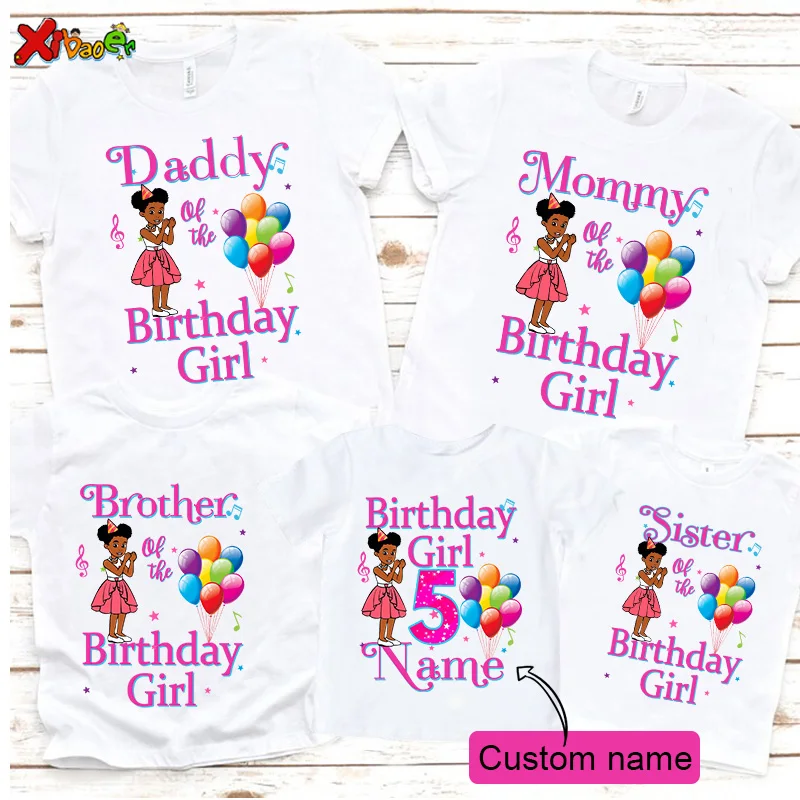 Family Matching Outfits Girls Birthday Party Shirt  Personalized Name 5th 6th 10th Gracie's Corner Family Birthday Party Outfits