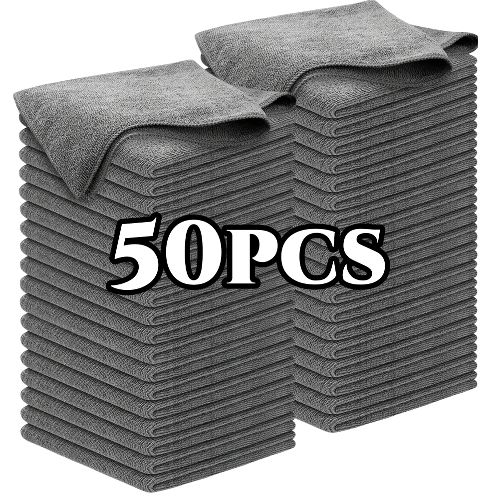 Premium Microfiber Car Towels Set Ultra Absorbent & Drying Cleaning Cloth for Auto Mirror Glass Polishing Wash-Cloth Applicator