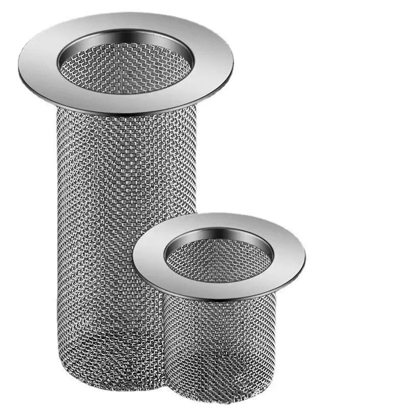 Floor Drain Filter Stainless Steel Mesh Sink Strainer Bathroom Anti-clog Drains Bathtub Hair Catcher Shower Strainer Mesh Basket
