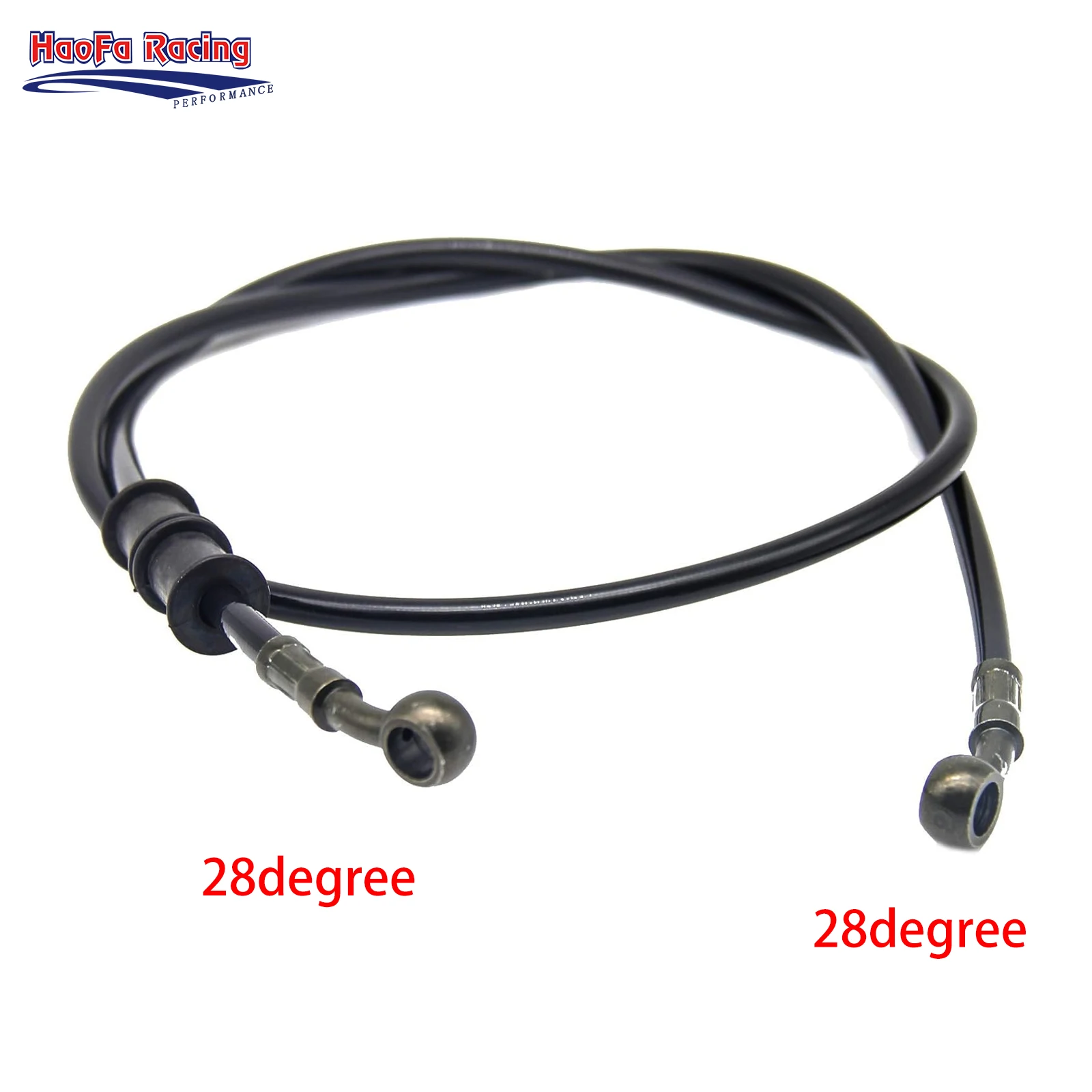 

Universal 28 degre Black 60cm 90cm 120cm AN3 Hydraulic Brake Hose DOT Pipe Line Braided 10mm Banjo For Motorcycle Oil Hose ATV