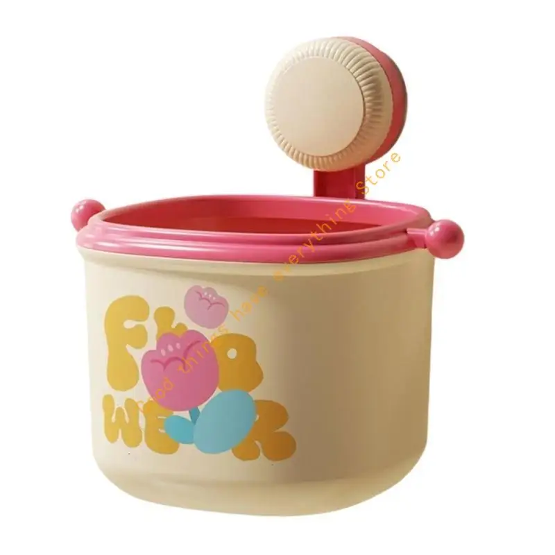 سلة المهملات المحمولة مع كوب الشفط، سلة قمامة معلقة على الحائط، سلة مهملات للمكتب وغرفة المعيشة وغرفة النوم، 55KF