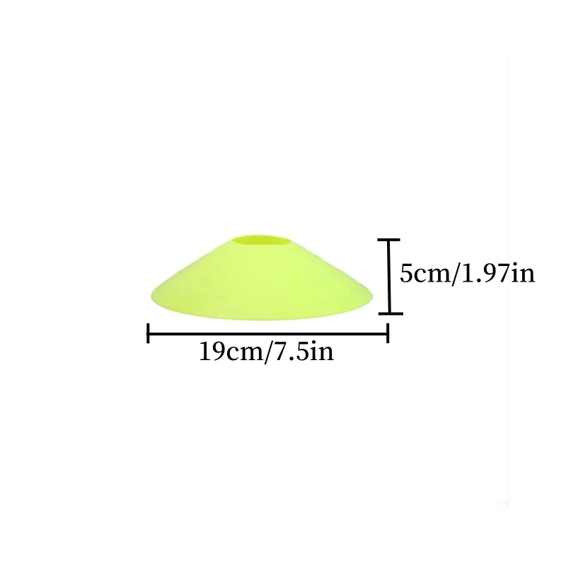 10-местное футбольное тренировочное оборудование из полиэтилена, утолщенная маркировочная пластина с круглым горлышком, подходит для спортивных футбольных тренировок на открытом воздухе