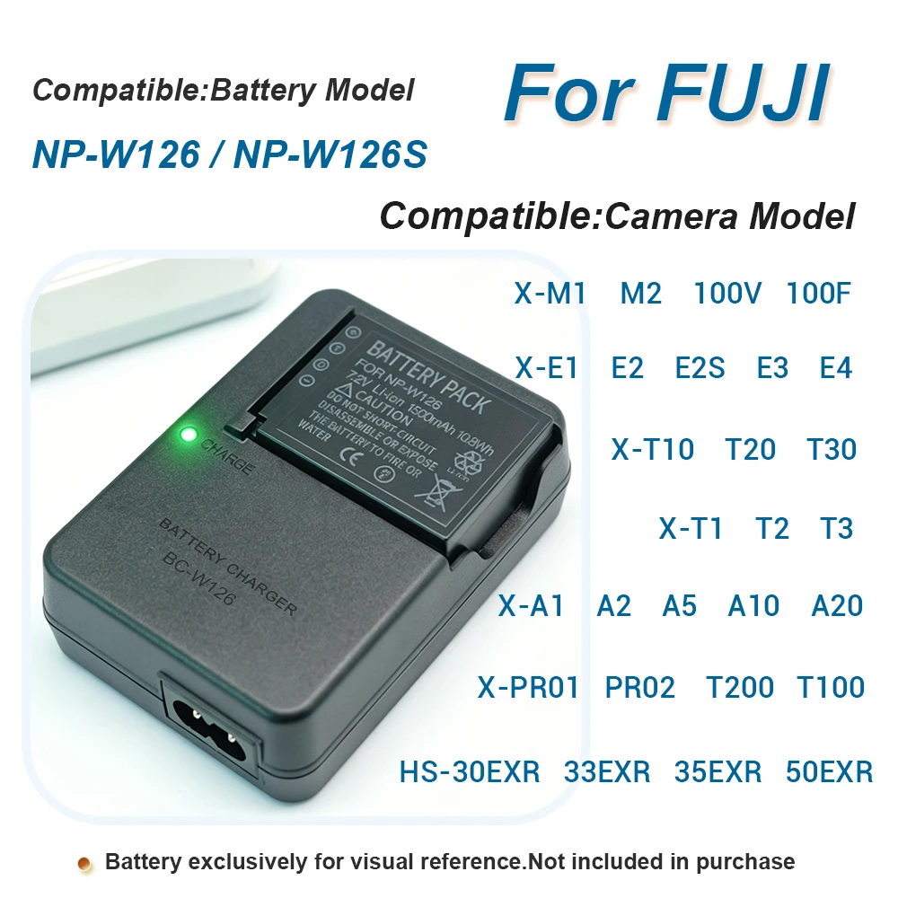 NP-W126S NP-W126 Batteries Charger BC-W126 For FUJI FUJIFILM FinePix