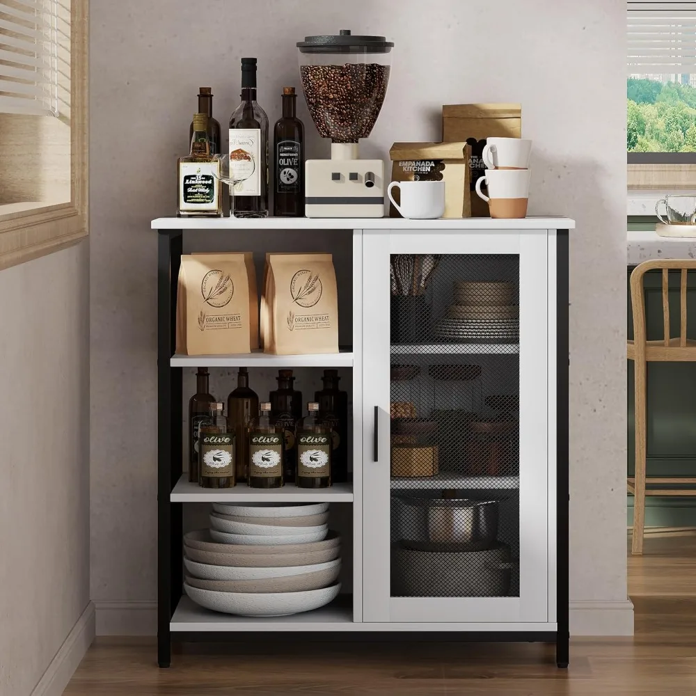 Mobile da bar compatto da cucina con contenitore, mini tavolino da caffè 27,5, credenza angolare per bevande e snack
