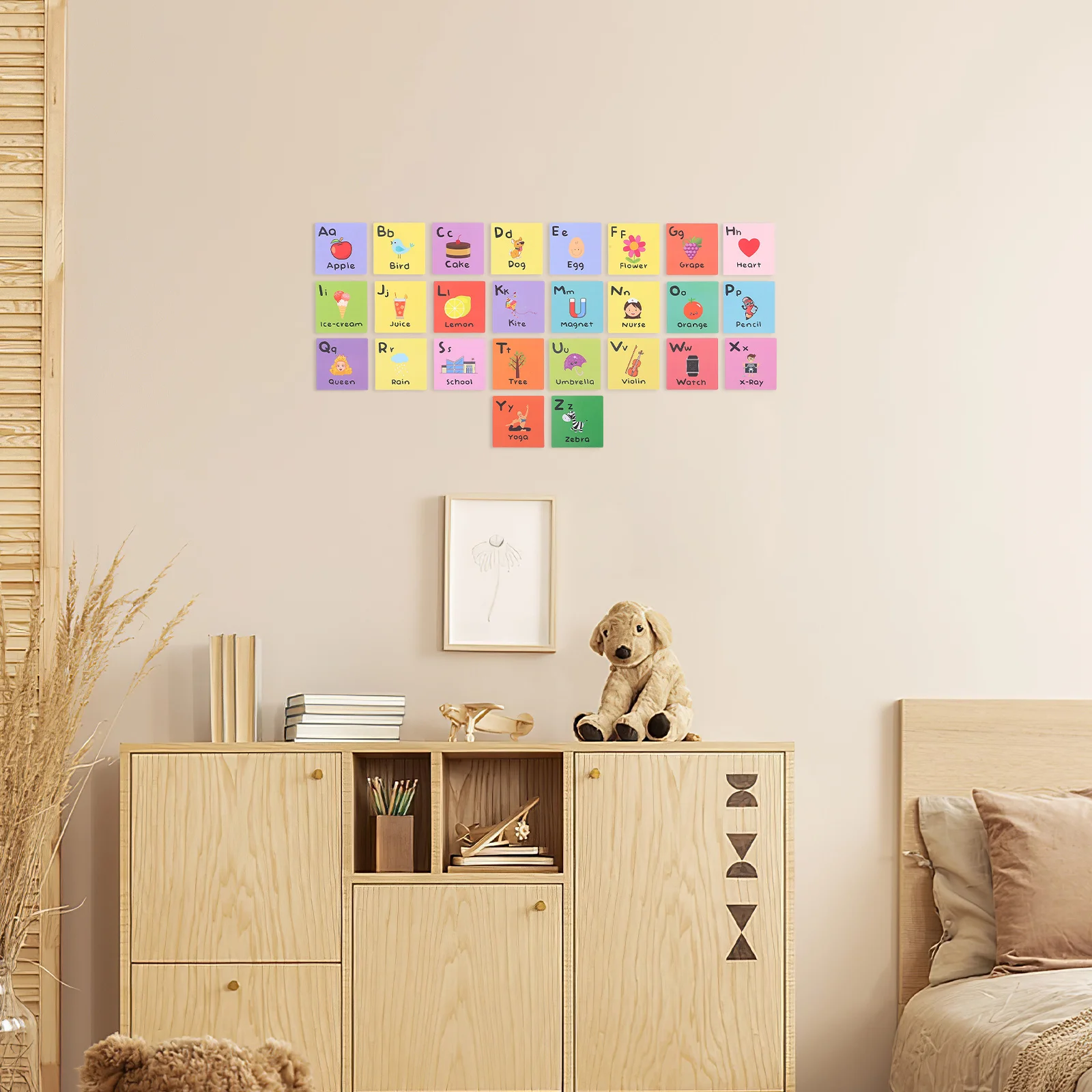 1 set di carte di apprendimento cognitivo dell'alfabeto immagini di cartoni animati gioco educativo per i più piccoli interazione genitore-figlio bambini inglese