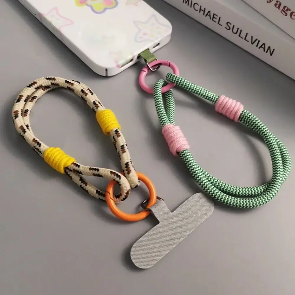 Keychain Phone Lanyard Portable Candy Colors Nylon Hanging Rope Simple Phone Accessories Phone Wrist Straps
