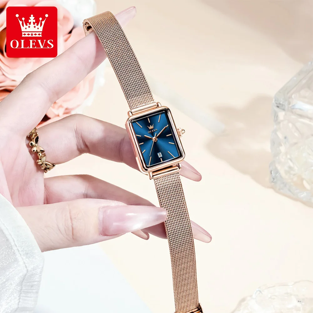 OLEVS Watch Women 3692 New Watch  Casual Fashion Quartz Wristwatch Waterproof Luminous Date Square Watch Ladies Gifts Reloj