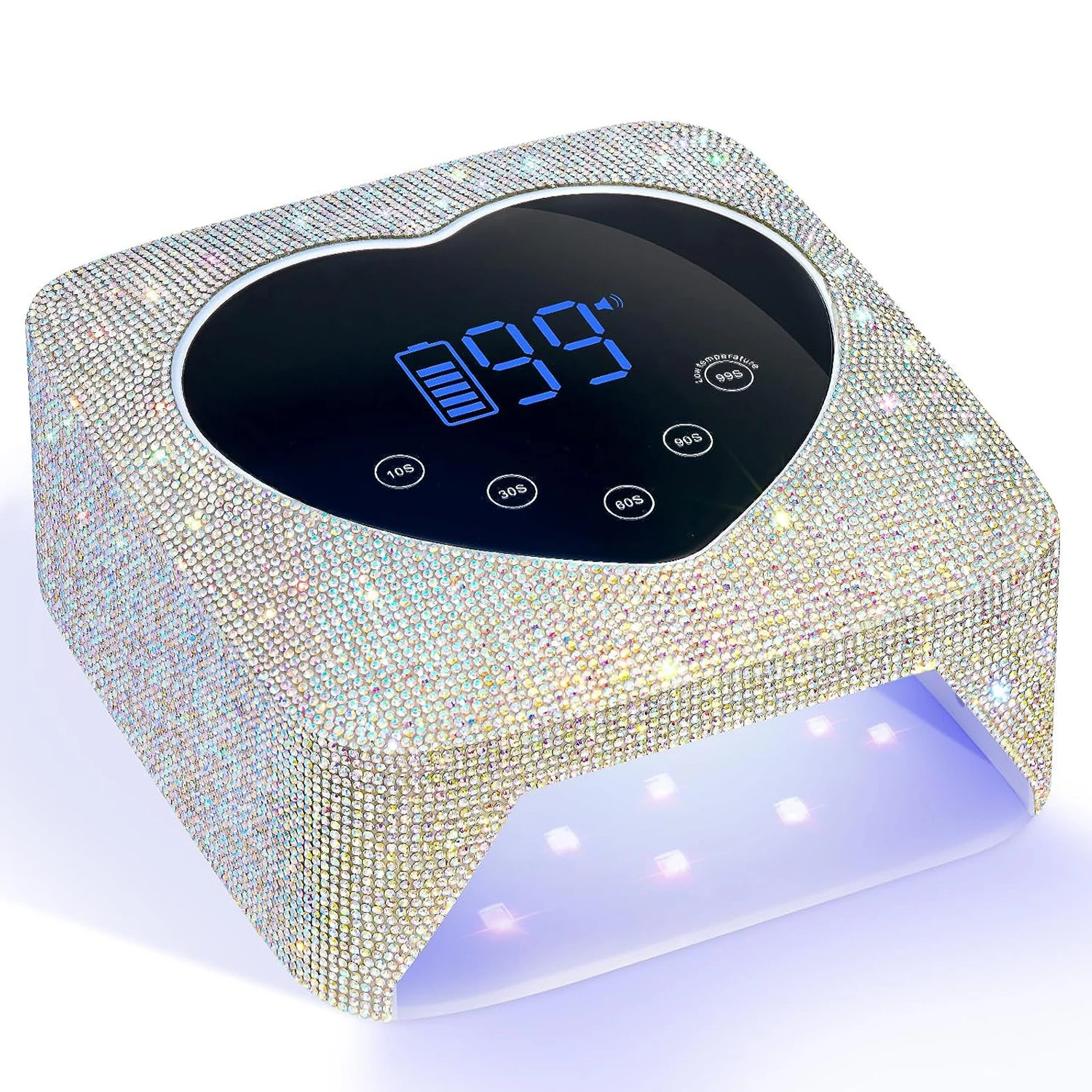 

72W UV LED Lamp Rechargeable Nail Dryer Fast Drying Sparkly LED Nail Manicure Lamp Wireless for Curing All Gel Nail Polish