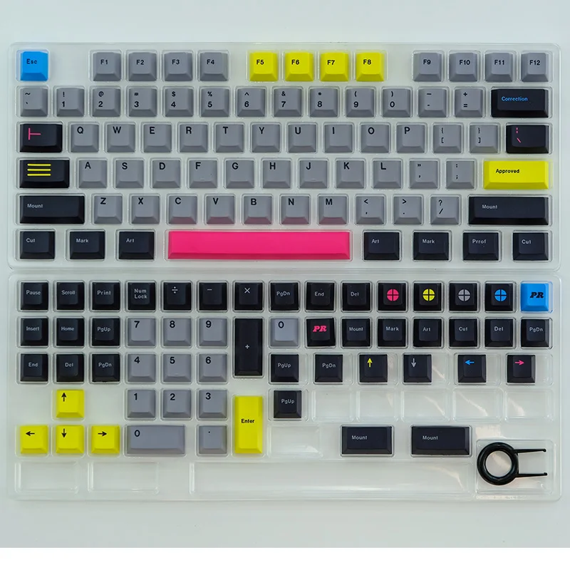 GMK 129 Schlüssel Vorgedruckten PBT Keycap DYE-SUB Kirsche Profil Nach Keycap Für Cherry MX Schalter GMMK NT75 Mechanische tastatur