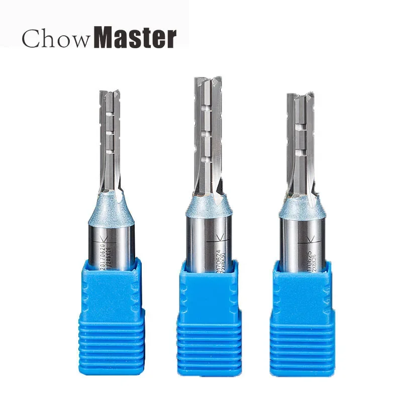 TCT 3 Flutes Tideway 1/2 Shank Cutting Straight Router Bit Cutters Woodworking CNC Trimming Slot Bits Milling Cutter for Wood