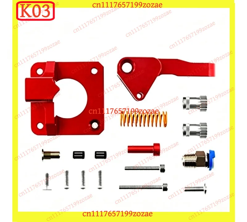 k03 Double Pulley Red Extrusion Mechanism Upgrade Replacement Parts for CR10‑S Pro 3D Printer Accessories