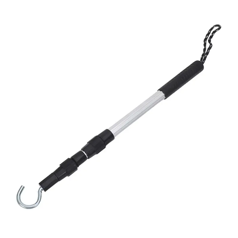 Extendable Attic Door Pull Rod-Pull Down Hook For Rv Awning Tool