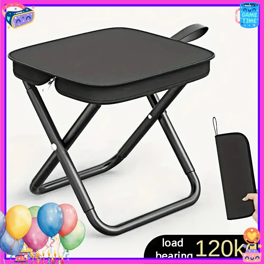 Portable Folding Camping Chair Lightweight Compact Mini Stool For Outdoor Fishing Beach Hiking Picnic Travel Handbag Rest Seat