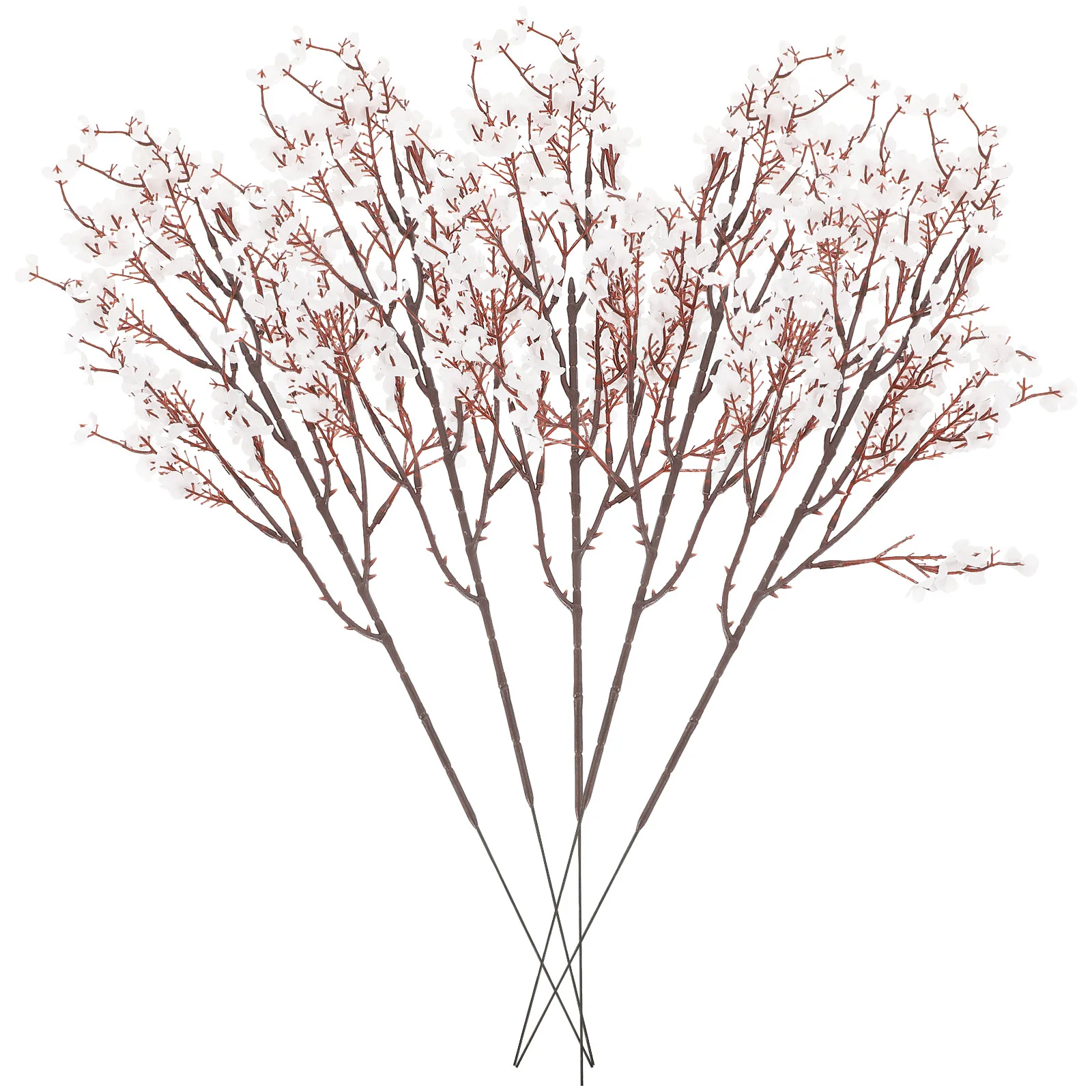 6 قطعة اللمس الحقيقي جيبسوفيلا زهرة اصطناعية باقة الزفاف ورد صناعي ديكور الزفاف الجدول محور هدية رومانسية #3