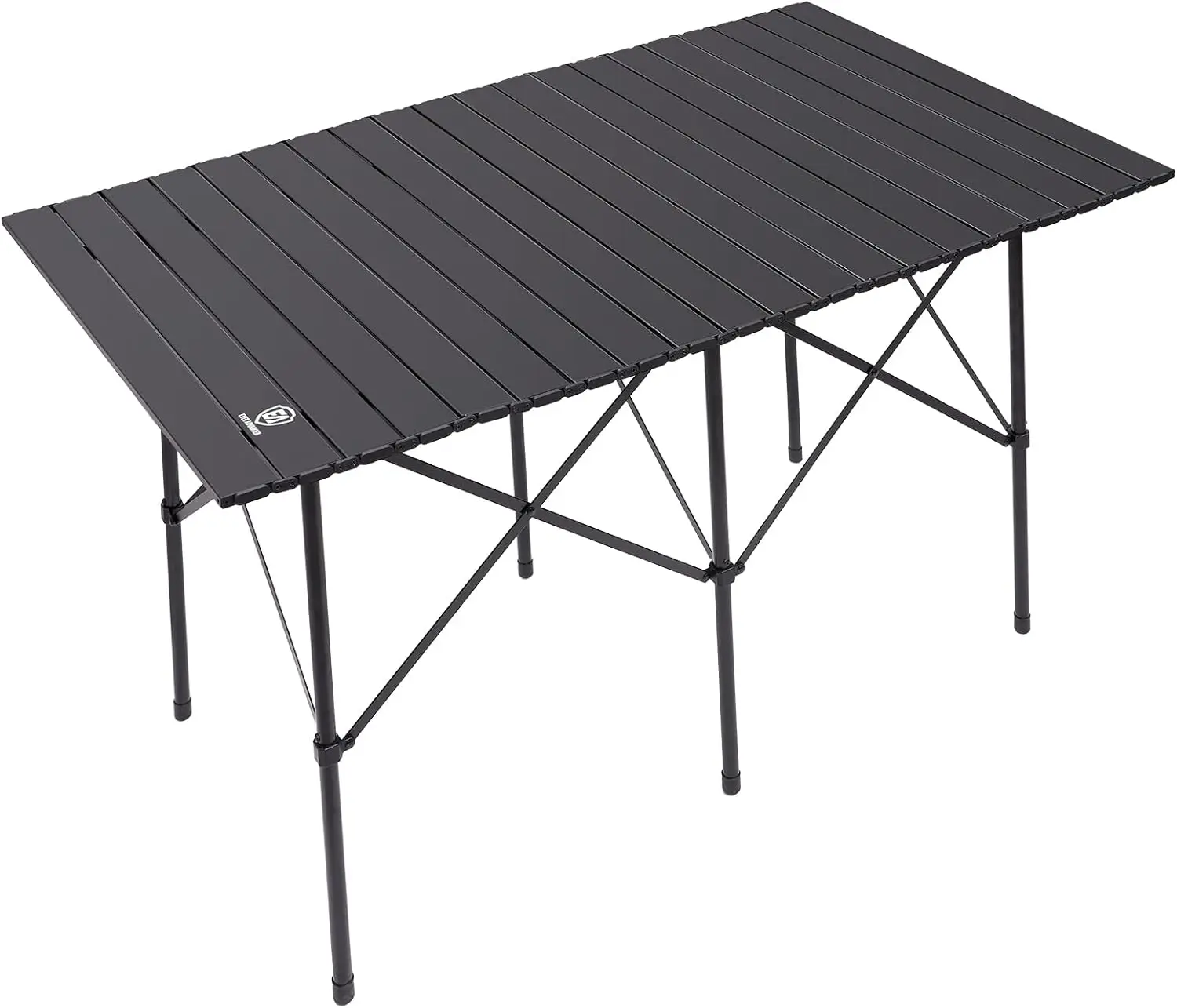 

Camping Table Fold up Lightweight 4-6 Person Portable Roll up Aluminum Table with Carry Bag for Outdoor Support Up to 110LBS Bla