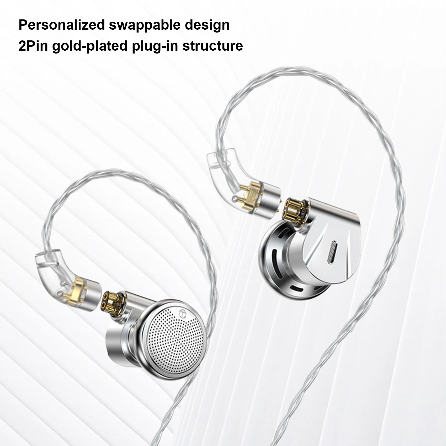 CH◆☆§ EMX 14.2Mm Dynamic Headphones HIFI Audiophile-Grade 2PIN -Plated Diaphragm Unit Noise-Cancelling Headphones~HOT SALE